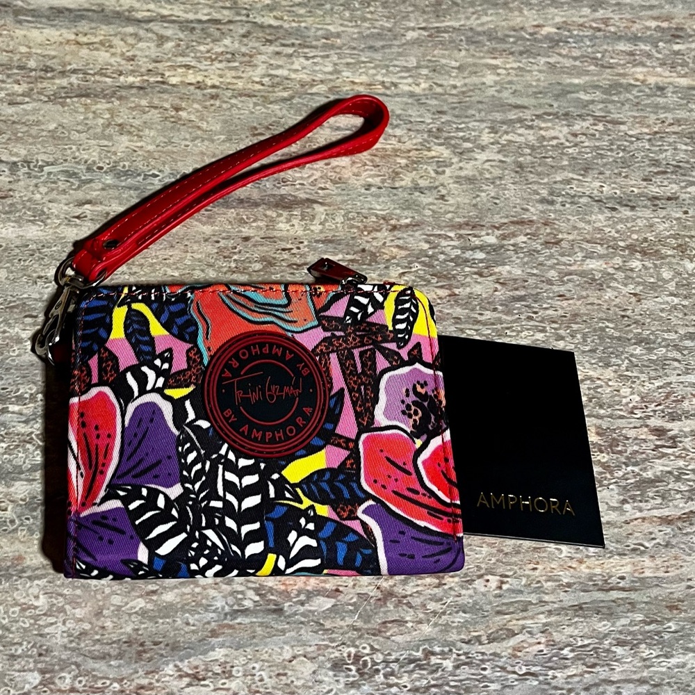 AMPHORA X Trini Guzman Multicolored wallet Wristlet- NWT